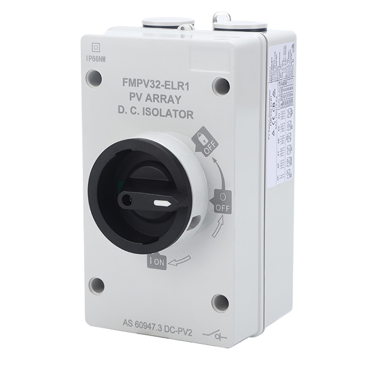 Ip66 Dc Isolator e sa Keneng Metsi Switch Ka Valofo ea Moea